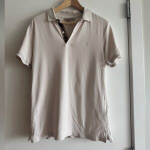 Burberry Men’s Cream Polo Shirt